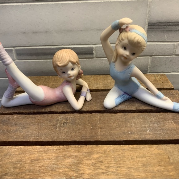 Set of Two Vintage Homco #1406 Ceramic Ballerina Figurines - Picture 1 of 6